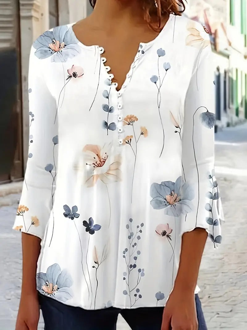 RACHEL | CHIC FLORAL PRINT BLOUSE