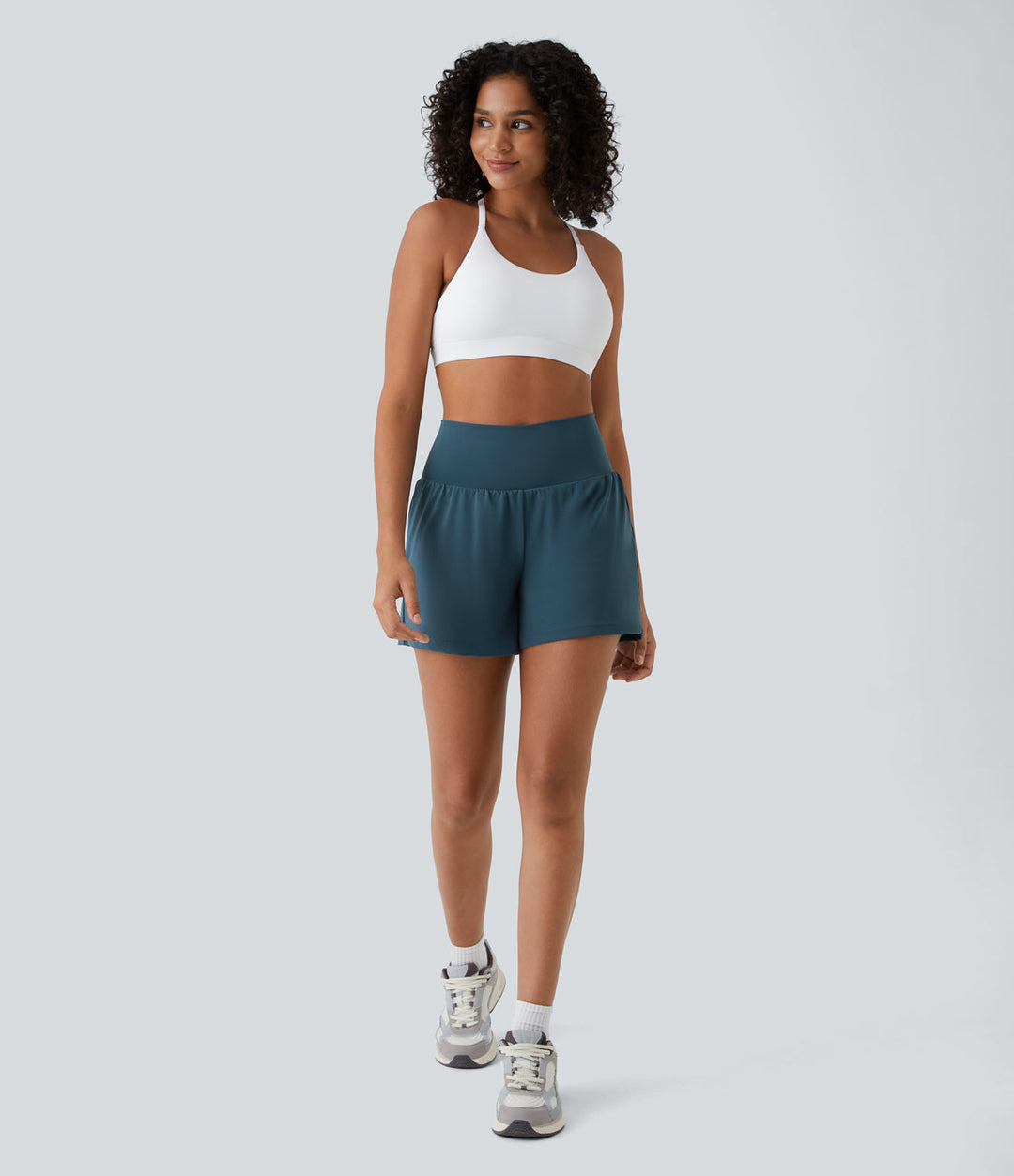 HARPER | 2-IN-1 YOGA SHORTS WITH HIGH WAIST, BACK POCKET, AND SIDE POCKETS