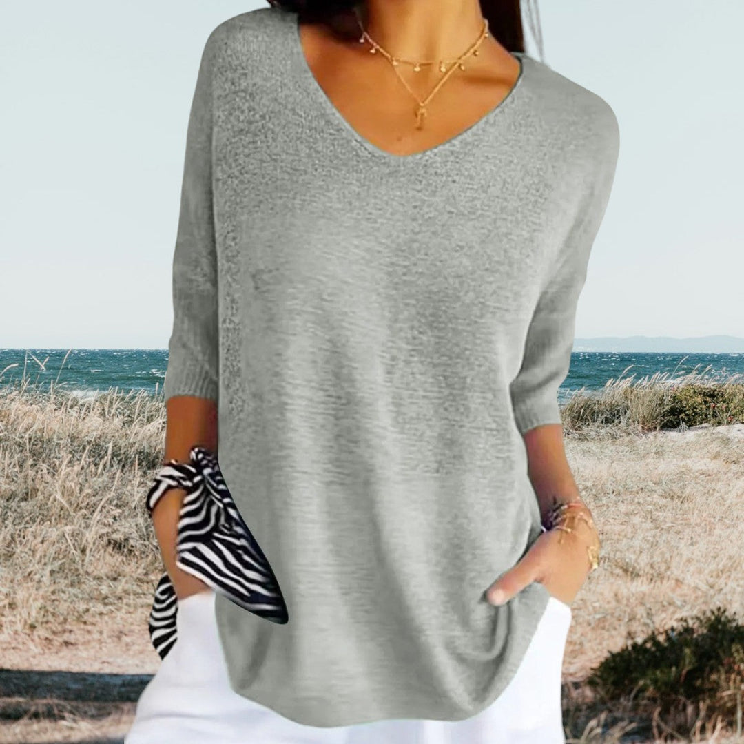 GIA | V-NECK TOP