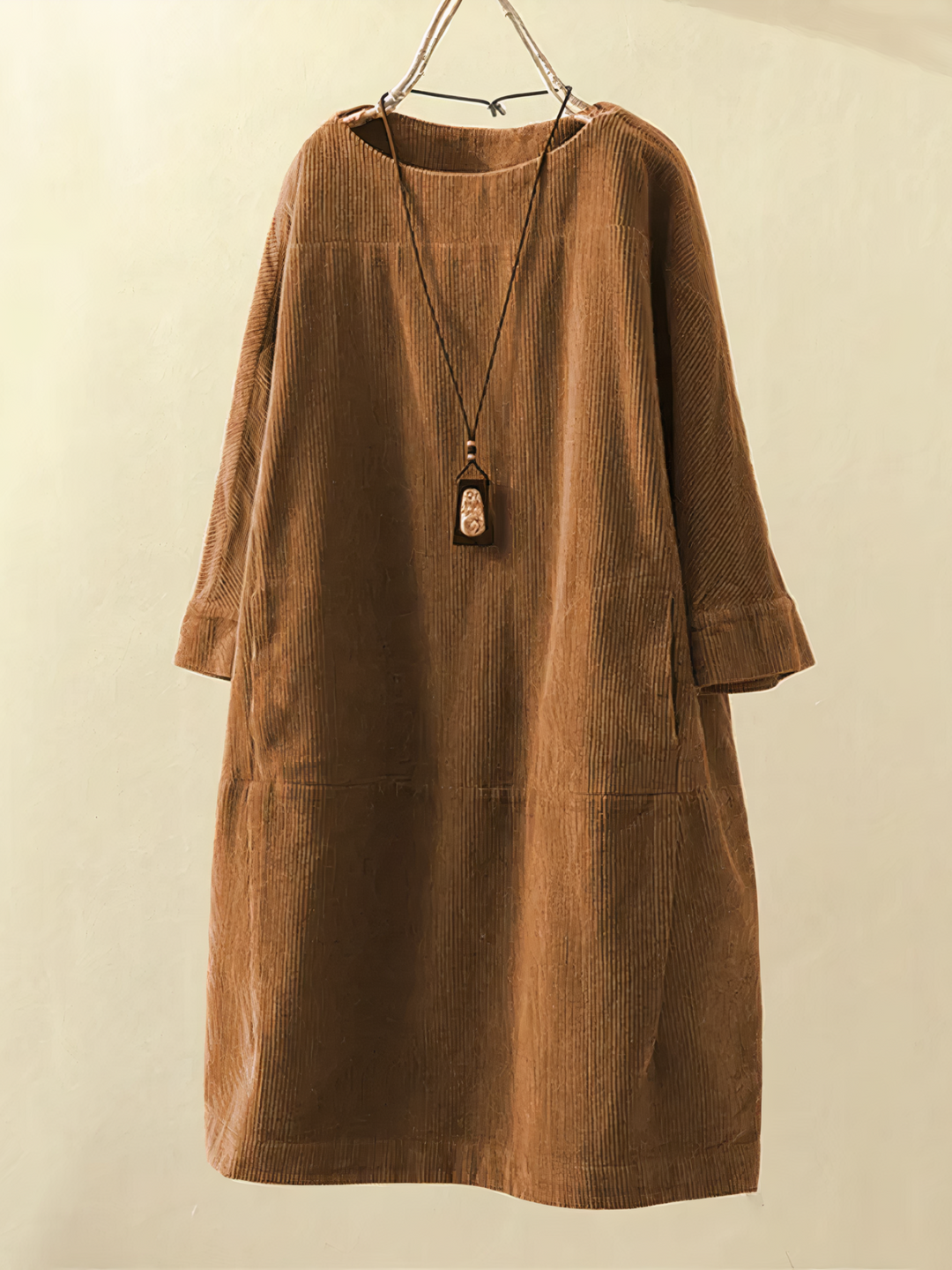 ELSA | VELVET DRESS WITH RIBBING