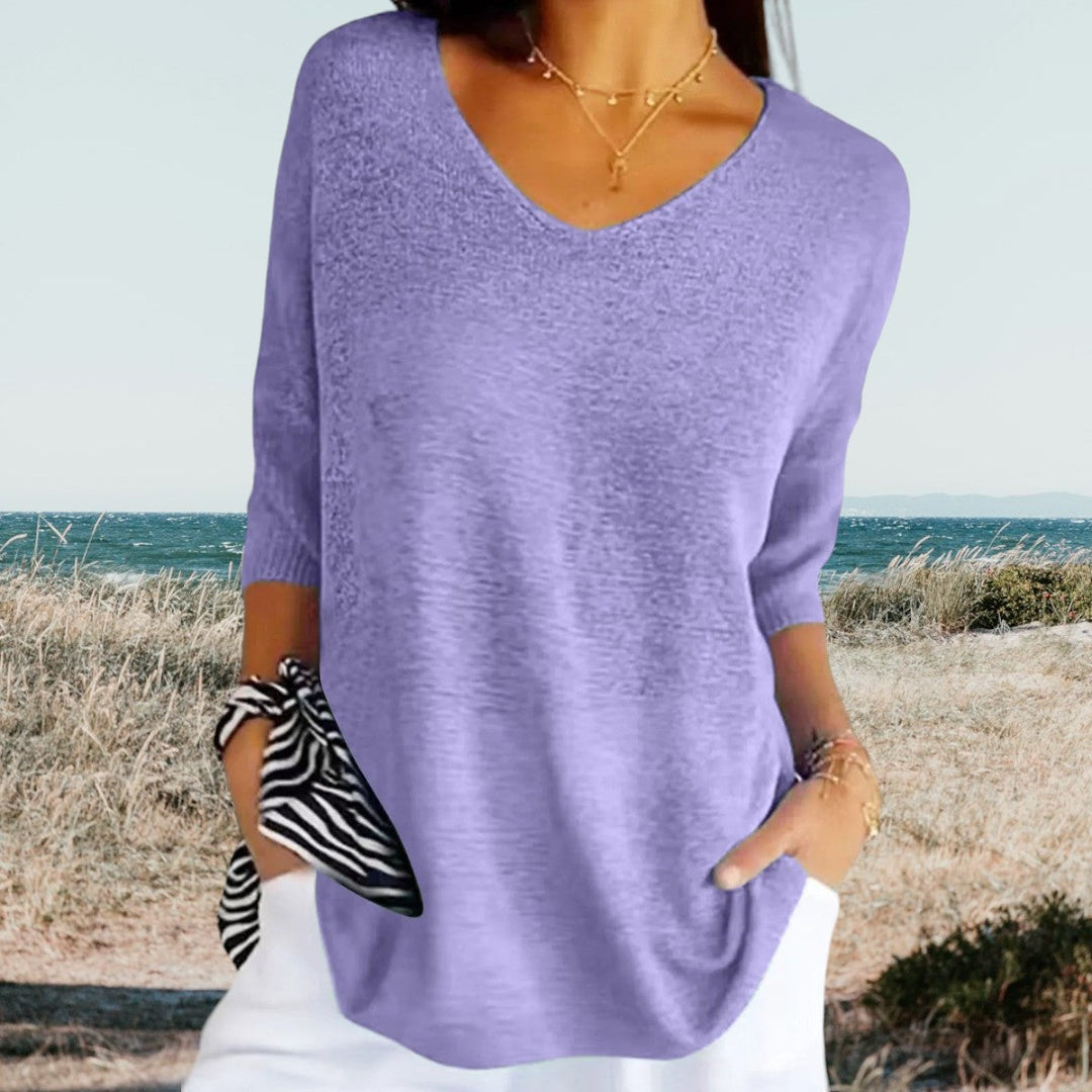 GIA | V-NECK TOP