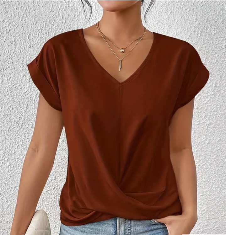 LAYLA | TUMMY TUCKING V-NECK TOP